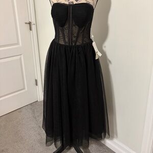 Corset midi length dress